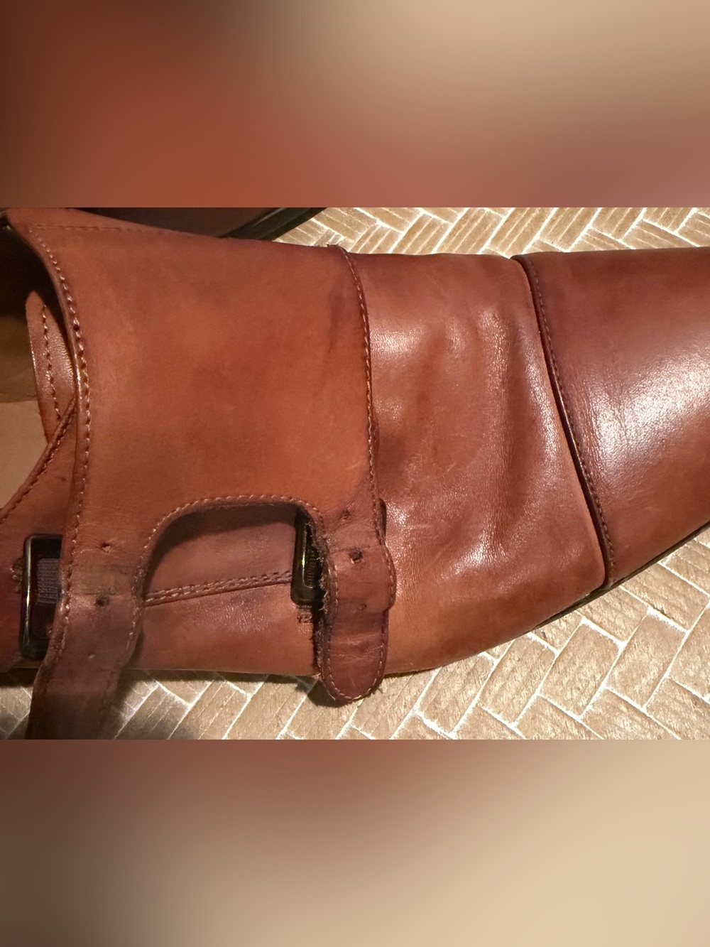 ALDO Men's Brown Leather Double Monk Strap Dress Shoes Size 9.5 - Picture 13 of 14